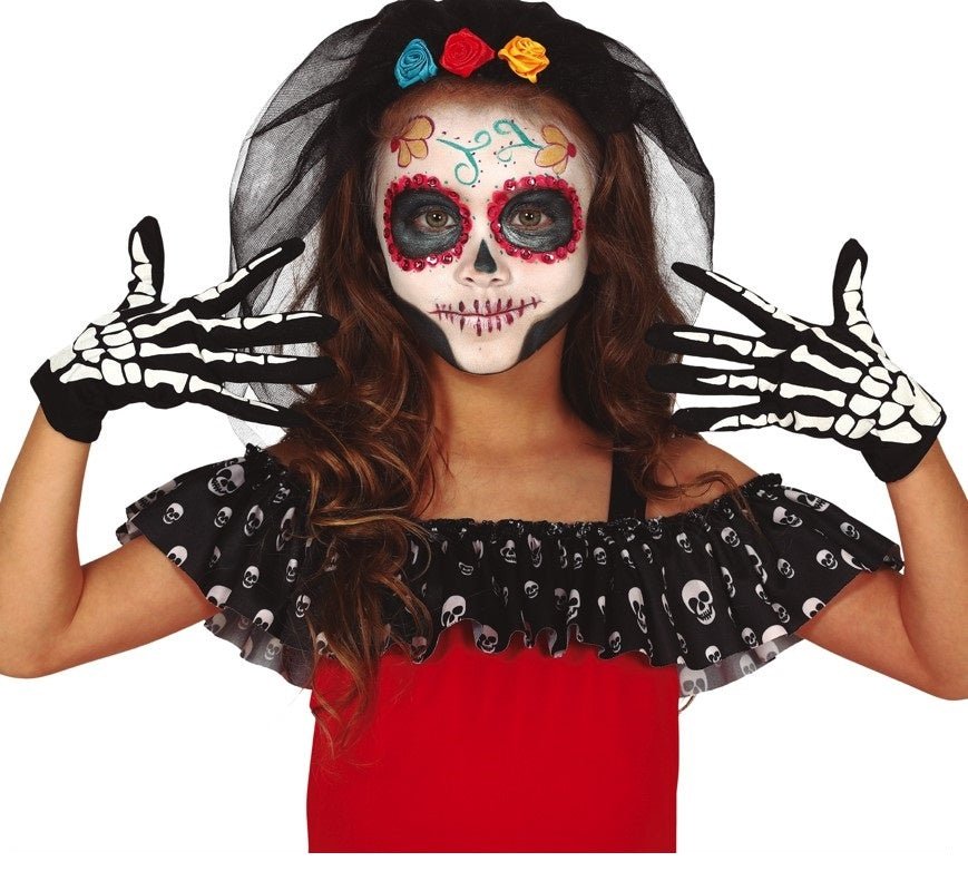 Halloween Skelet Handschoenen Kind