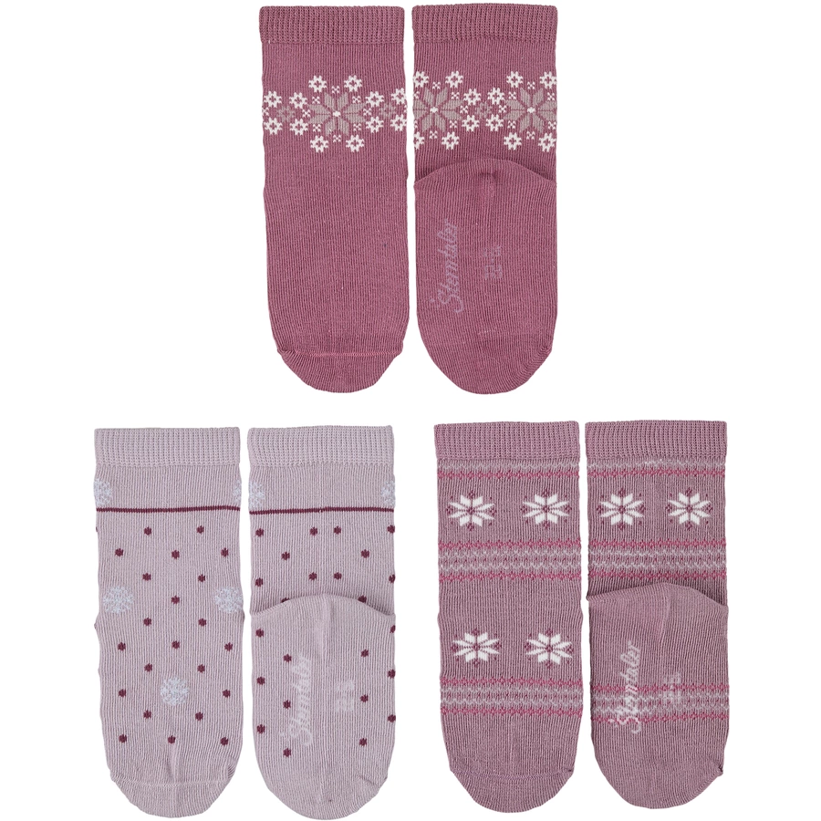 Sterntaler Baby-Söckchen 3er-Pack Norweger pink