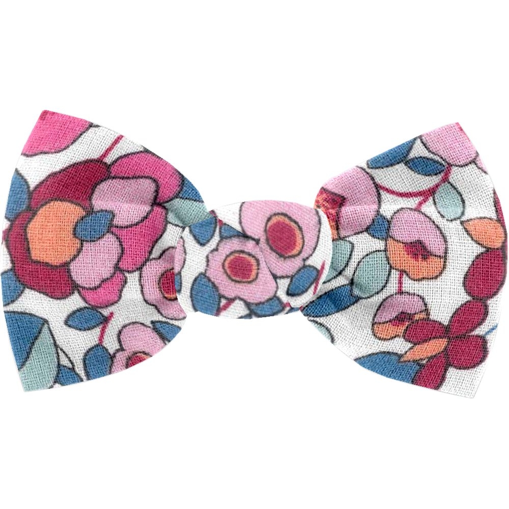 Barrette Petit Noeud Boutons Rose
