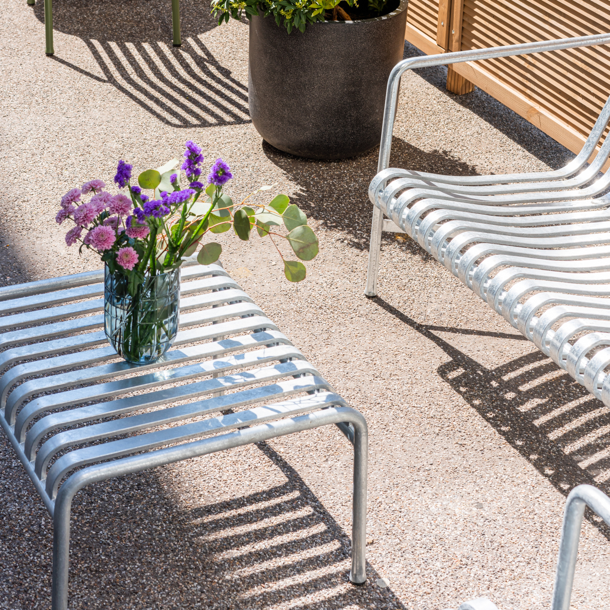 Voetenbank Palissade hot galvanised