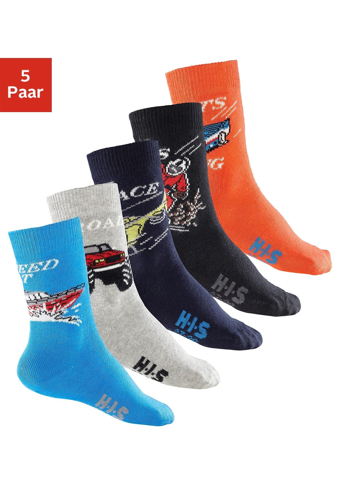 H.I.S Socken Packung, 5 Paar tlg. mit Automotiven