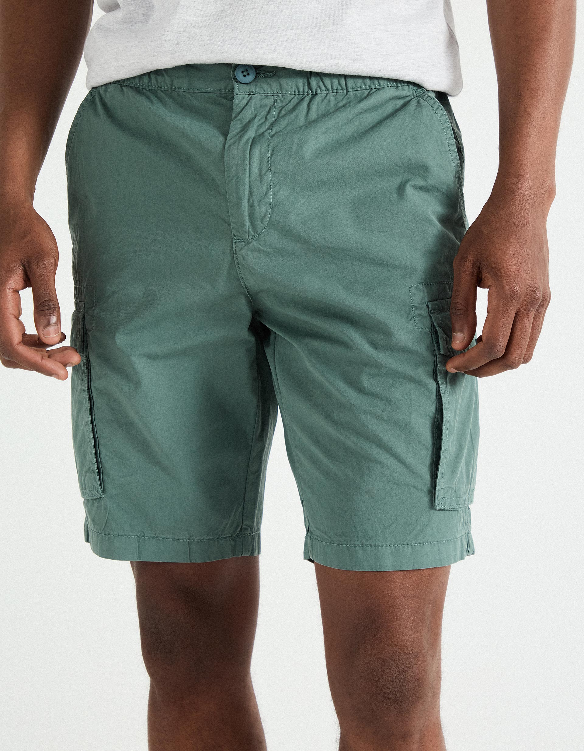 Calções Cargo, Homem, Verde Escuro