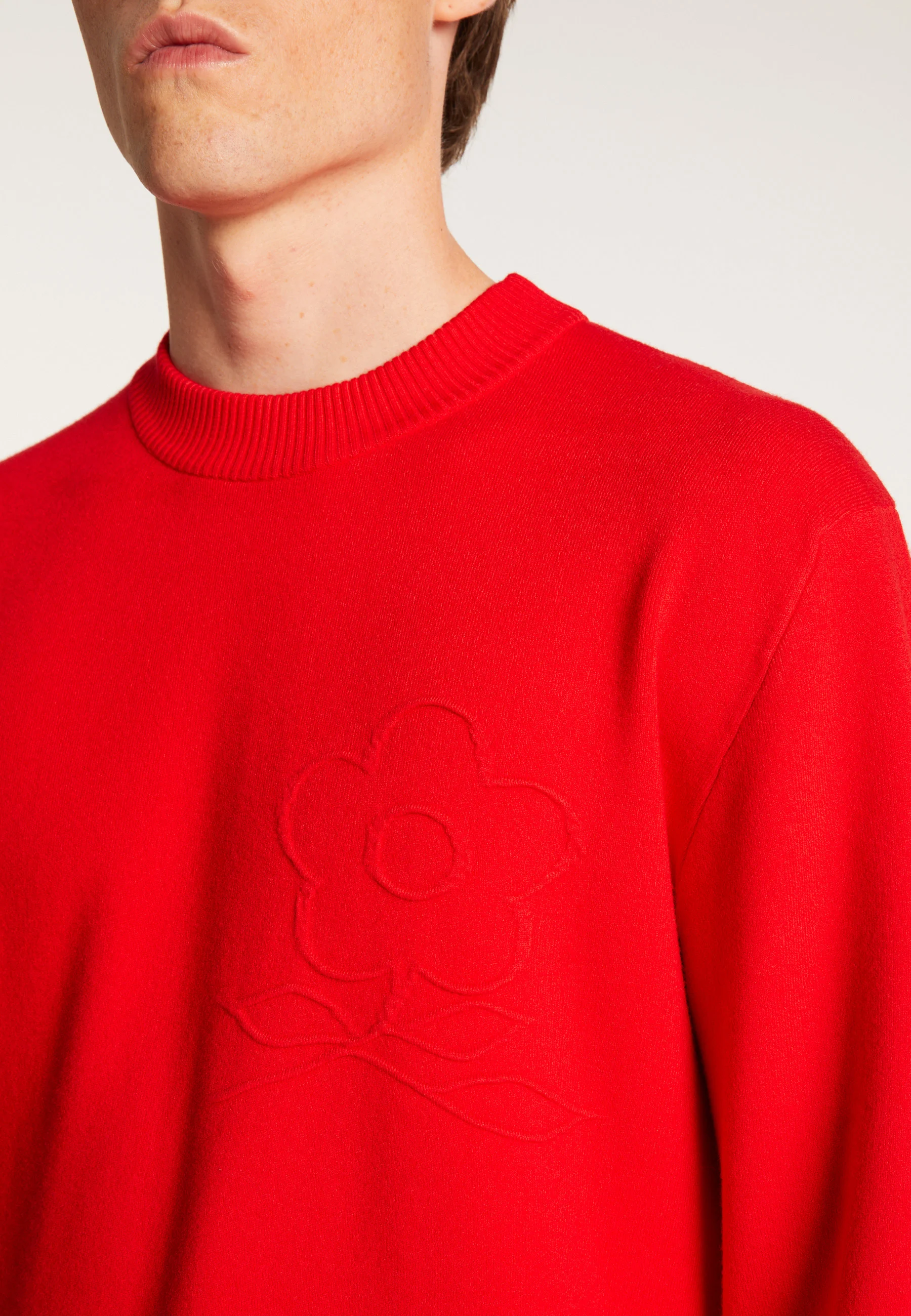 THIMOTHÉEAH24 - Pull col rond en viscose et laine | Rouge