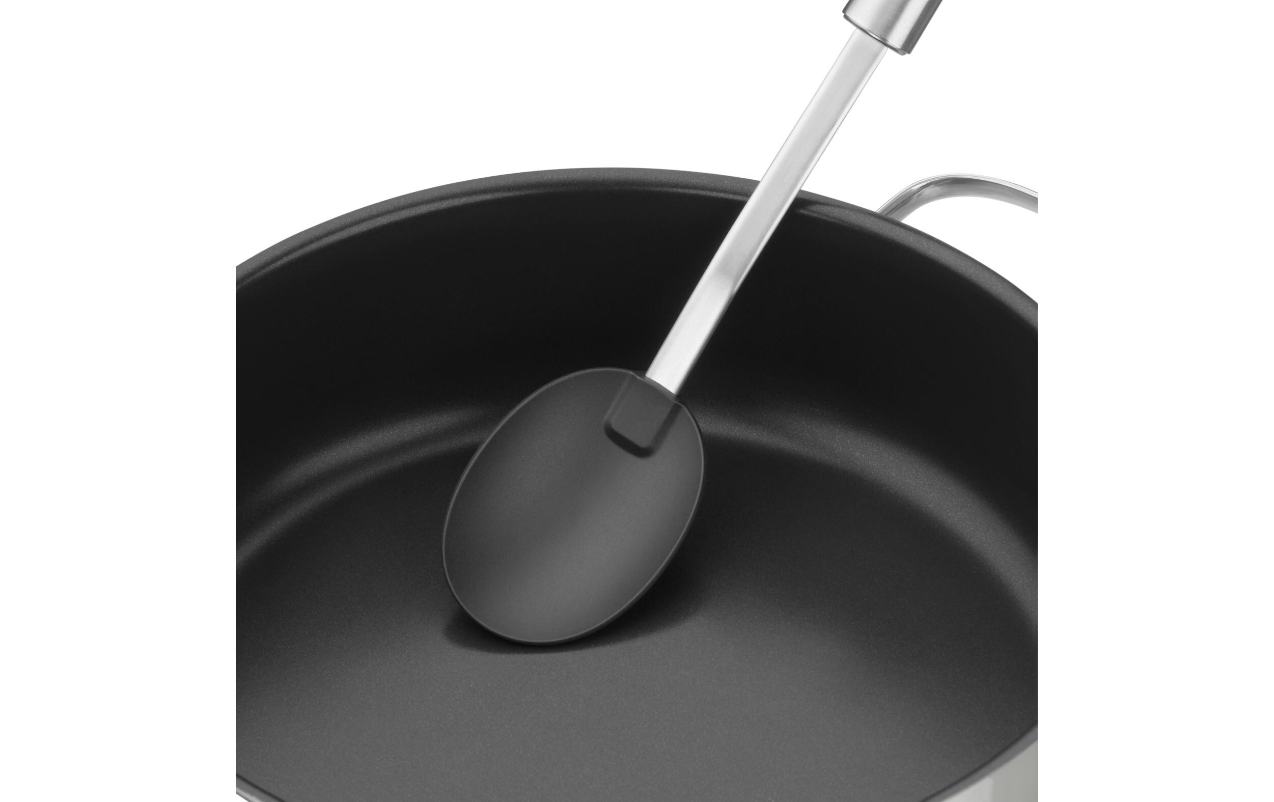 Schöpflöffel Classic Line Schwarz/SilberServierlöffel mit Griff aus rostfreiem Edelstahl