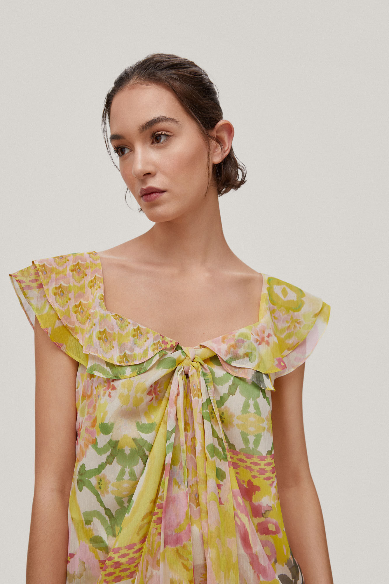Babados estampados - Amarelo