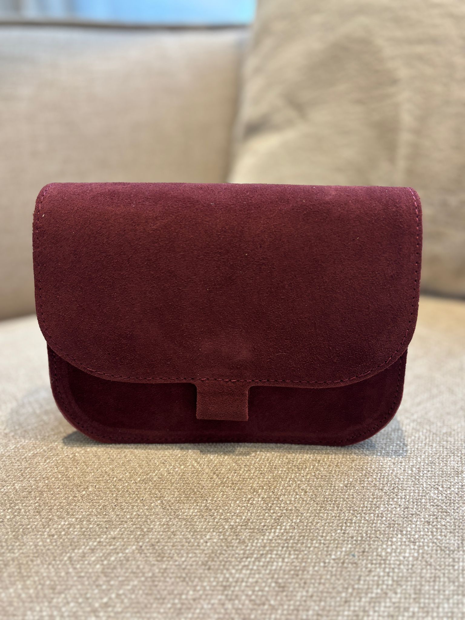 Flora Bag - Suede Bordeaux