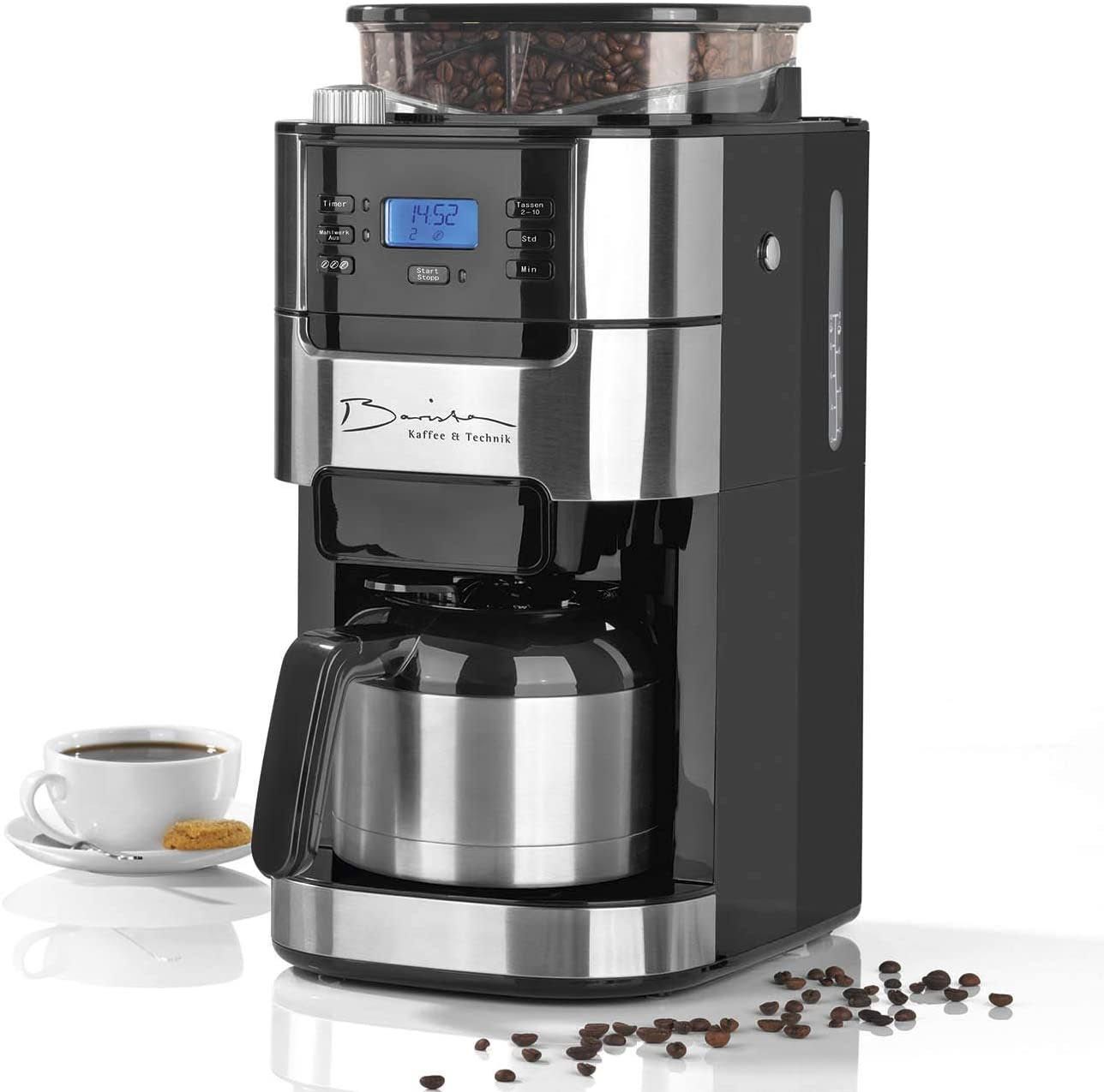 Barista Kaffeemaschine mit Mahlwerk mit Isolierkanne