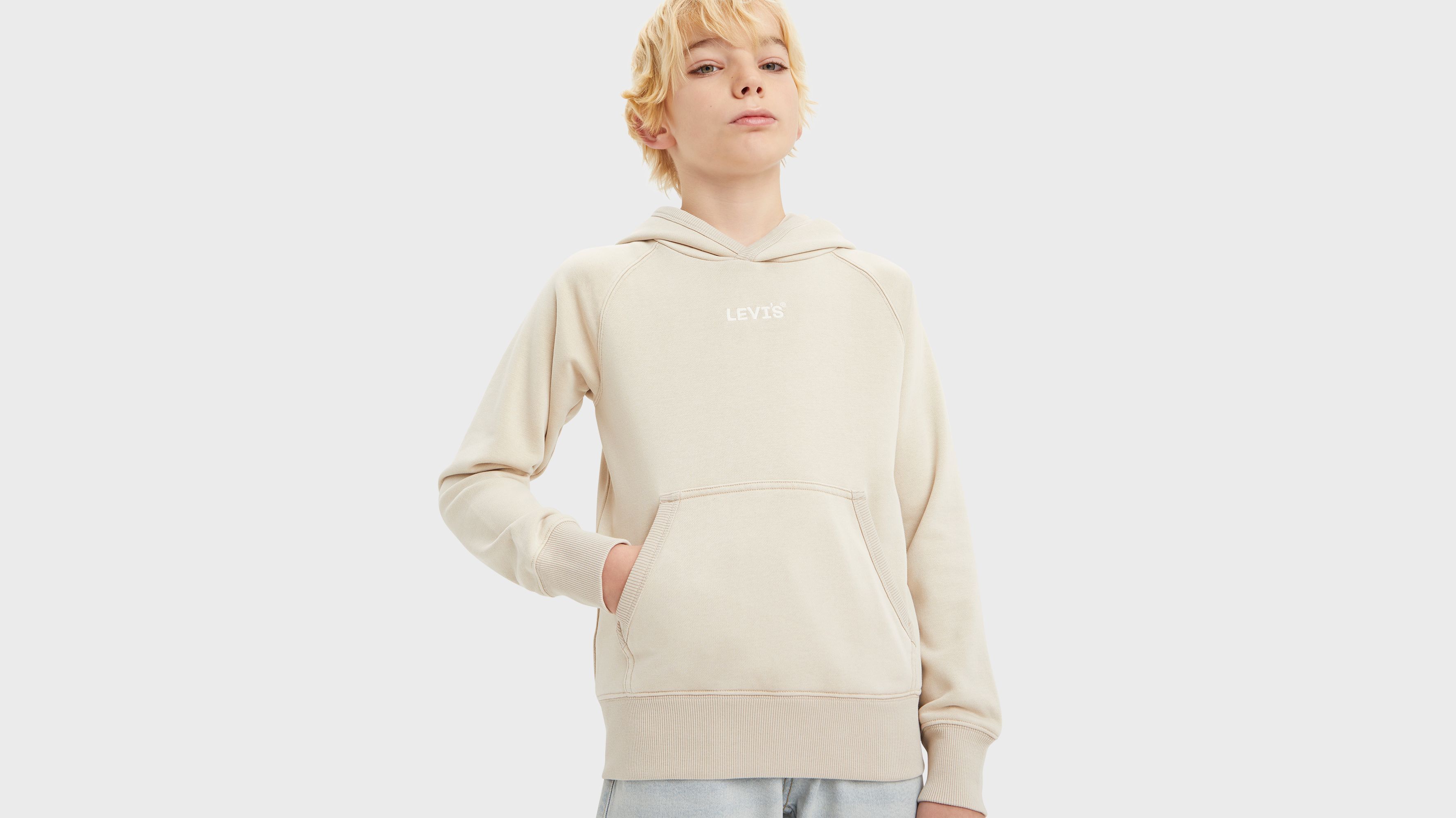 Ado sweat à capuche vieilli - Oxford Tan - Beige