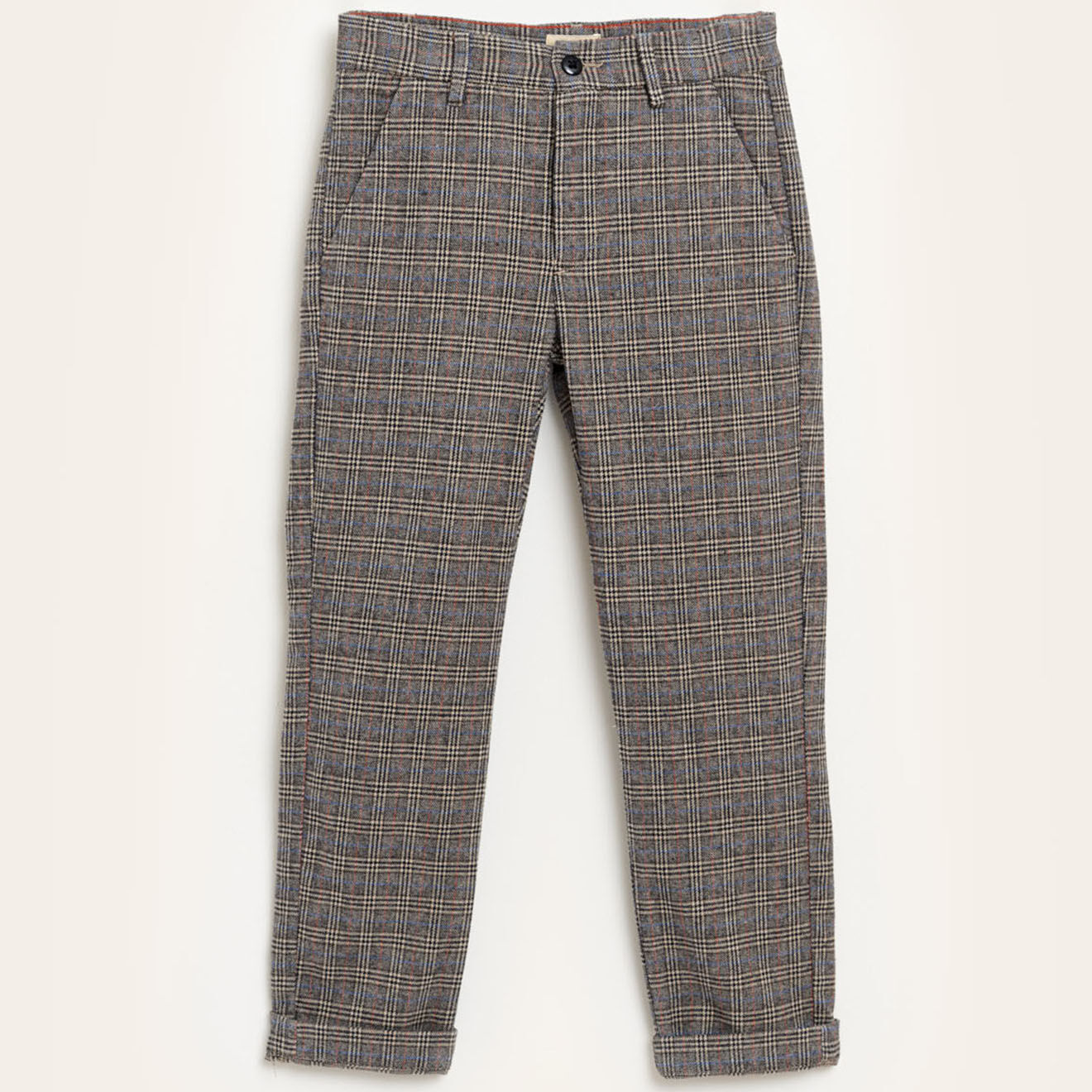 Bellerose Pantalon Perry en Coton mélangé à carreaux gris
