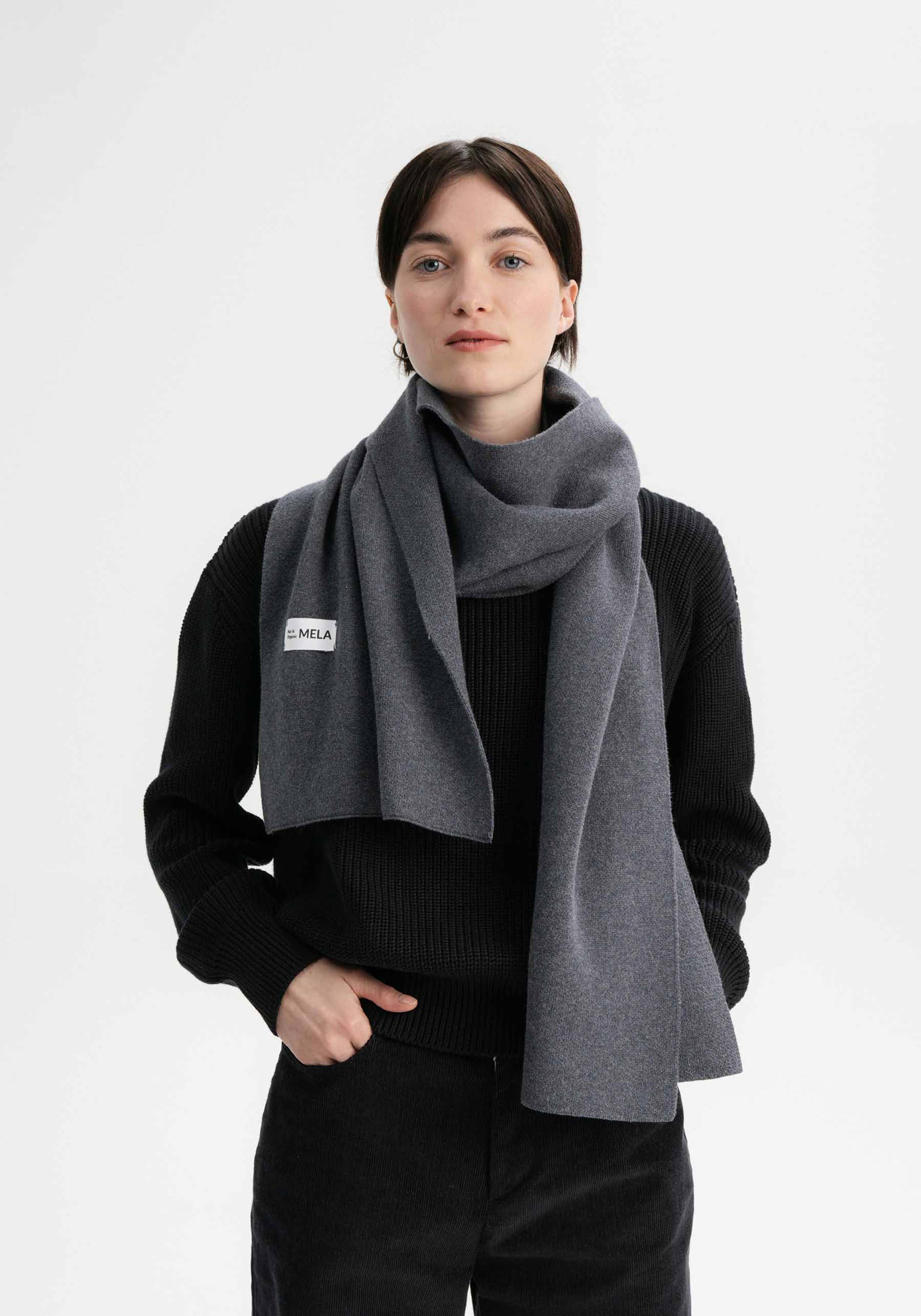 Mela Jacquard Schal Asmee Anthrazit Melange