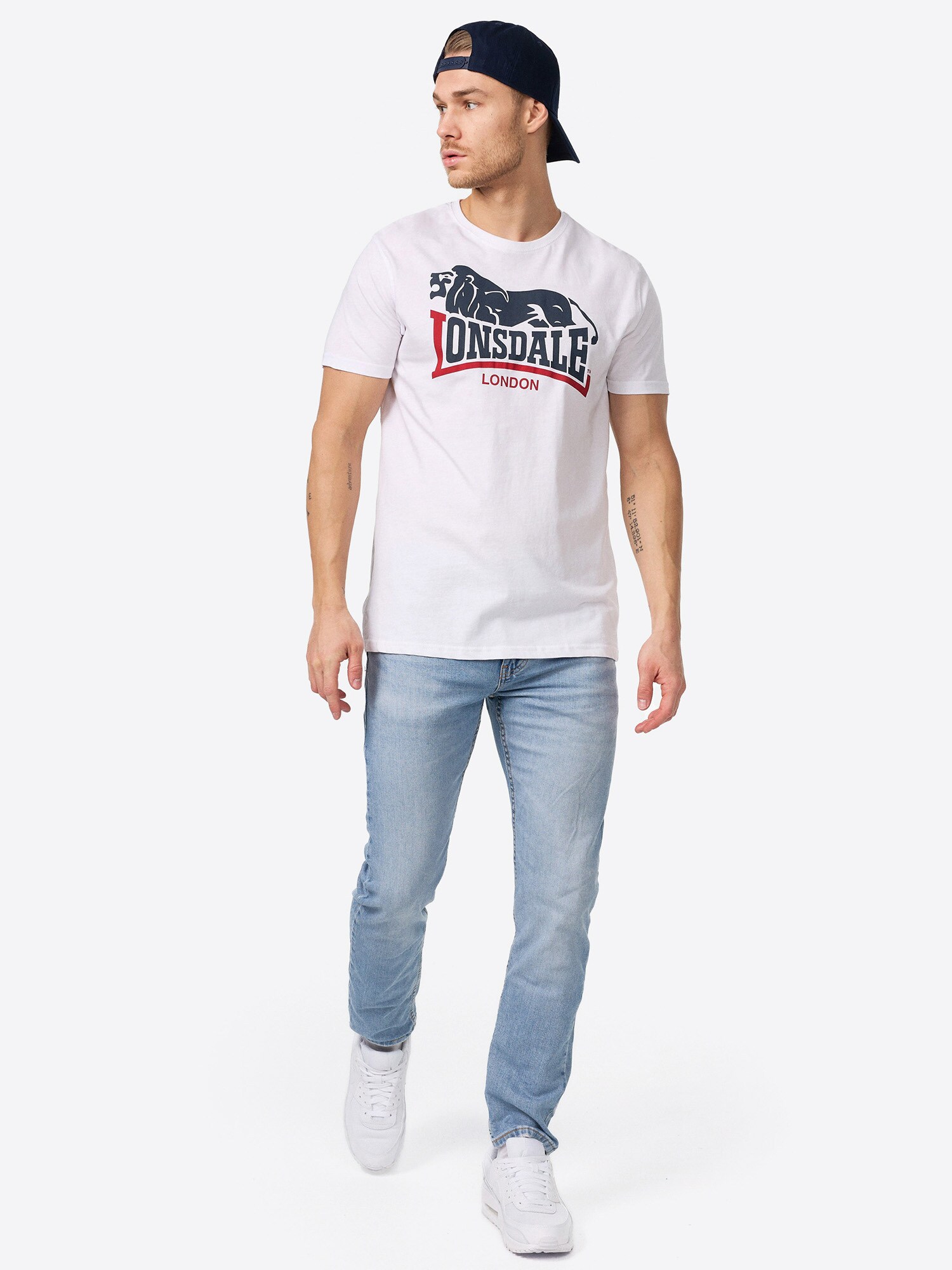 Lonsdale Herren T-Shirt normale Passform Doppelpack LOSCOE