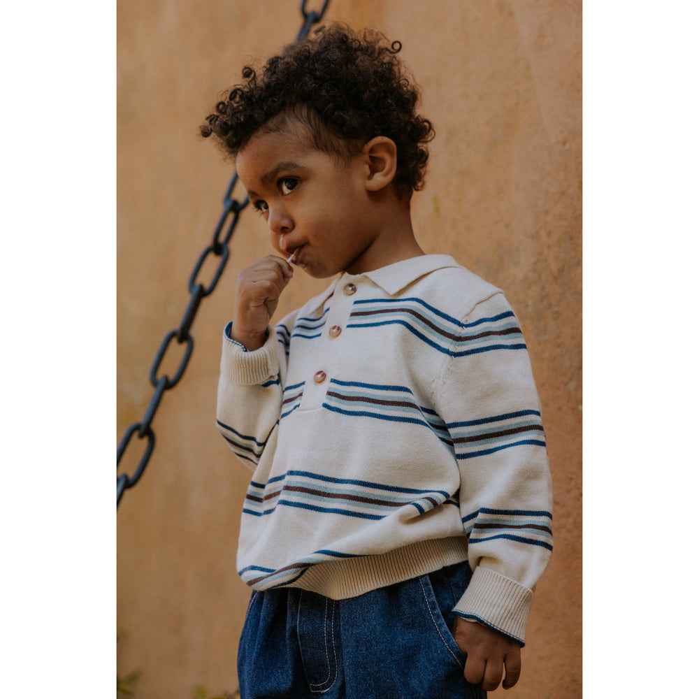 Køb Fliink Sandshell Stripe Benny Ls Polo