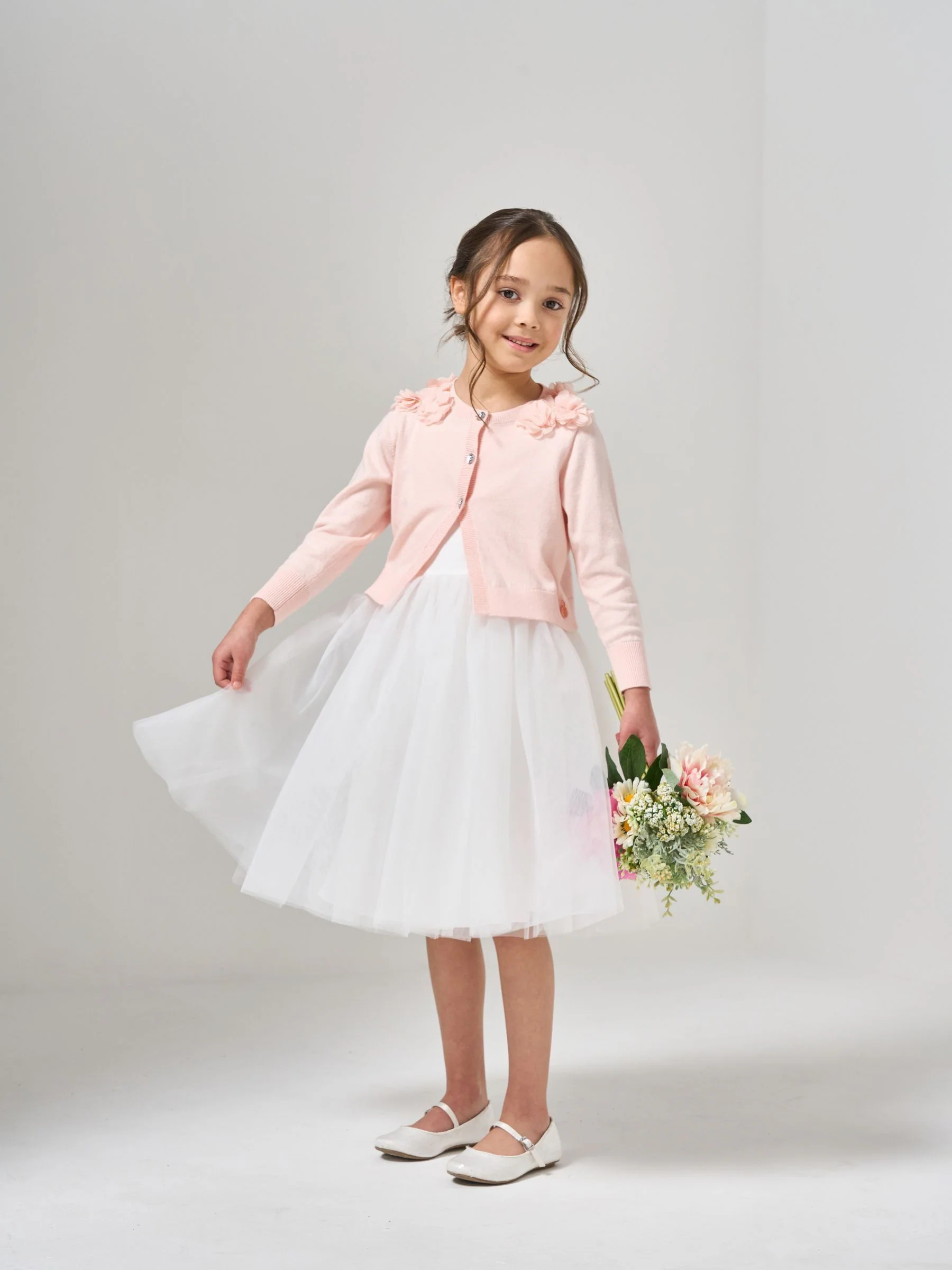 Angel & Rocket 100% katoenen vest met bloemenrand
