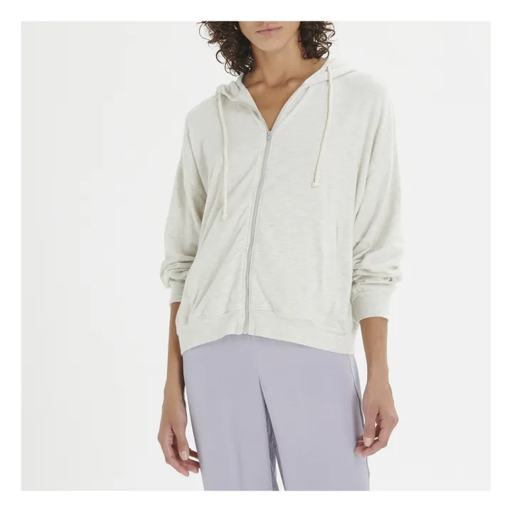 American Vintage Sweat Zippé Ypawood | Gris chiné