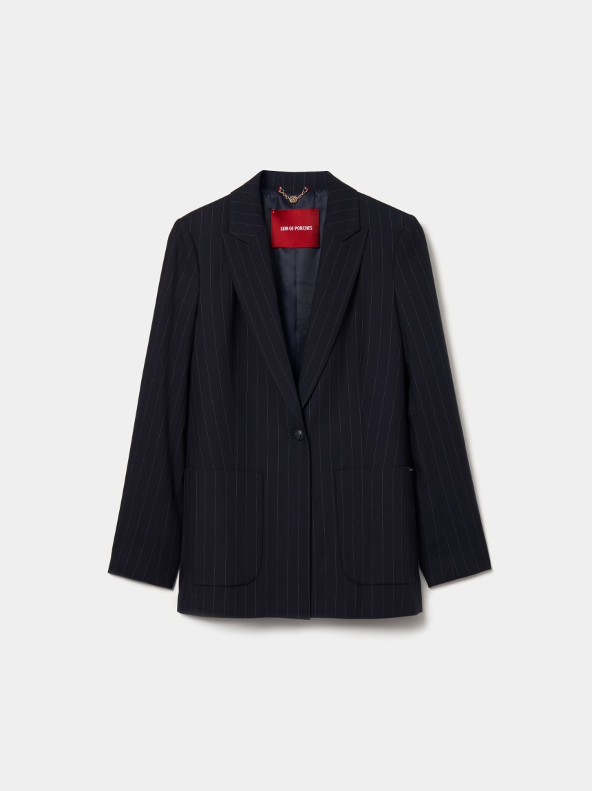 Blazer risca-de-giz