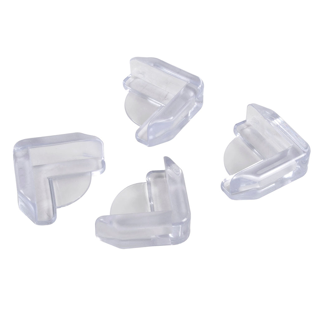 Lot de 4 protèges coin de table transparents 4cm