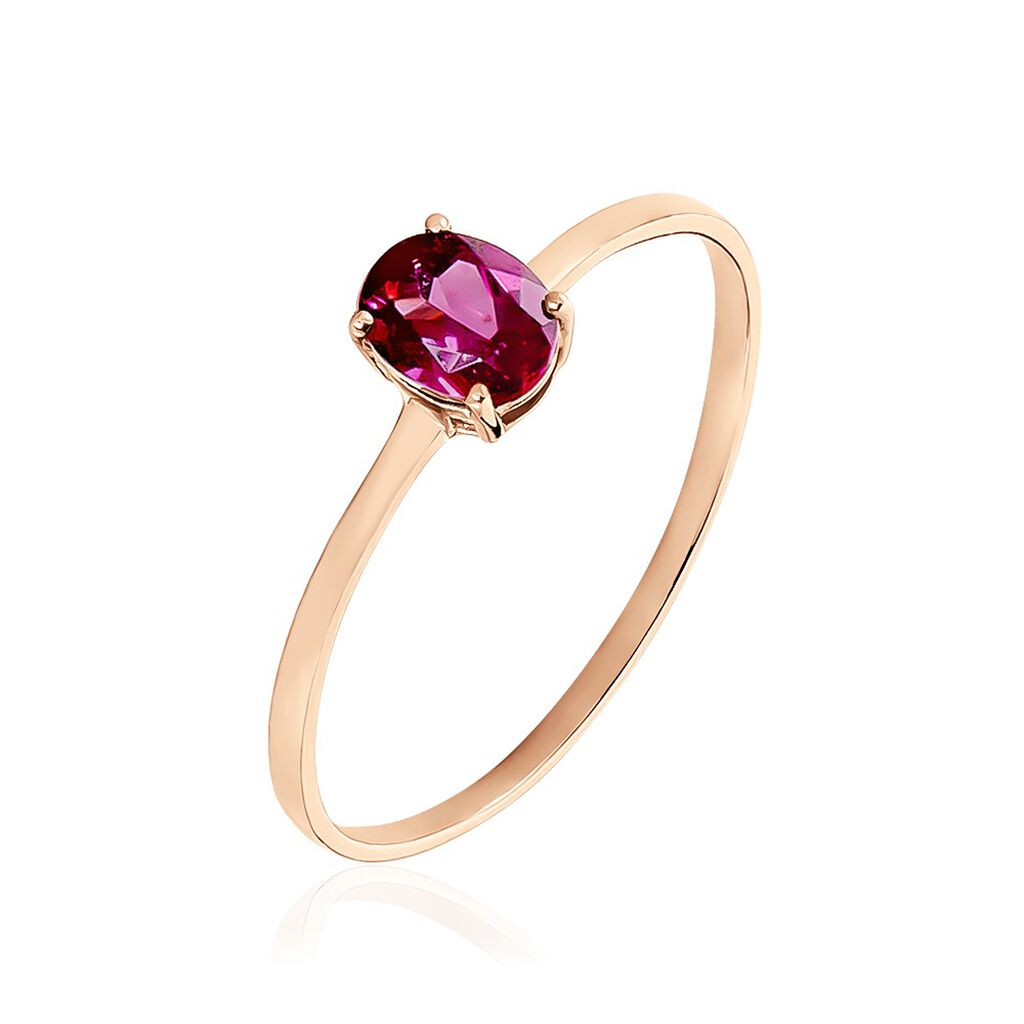 Bague Valentino Or Rose Rhodolite