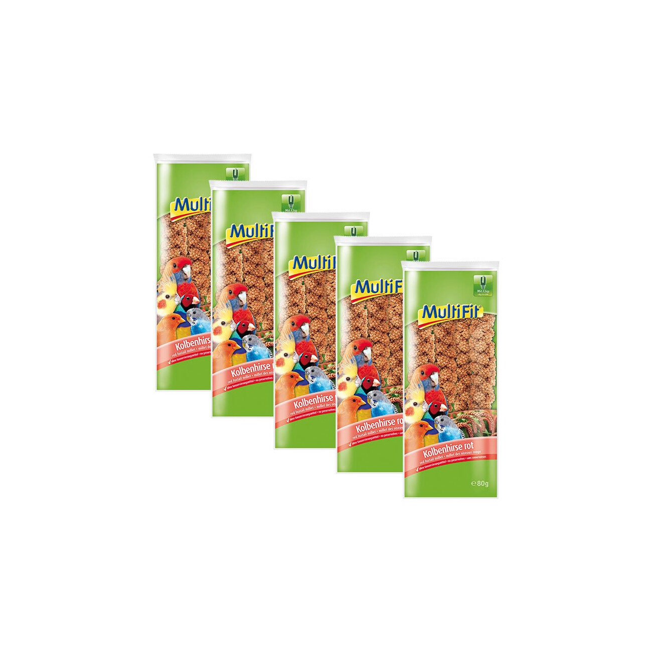 MultiFit Kolbenhirse rot 5x80g