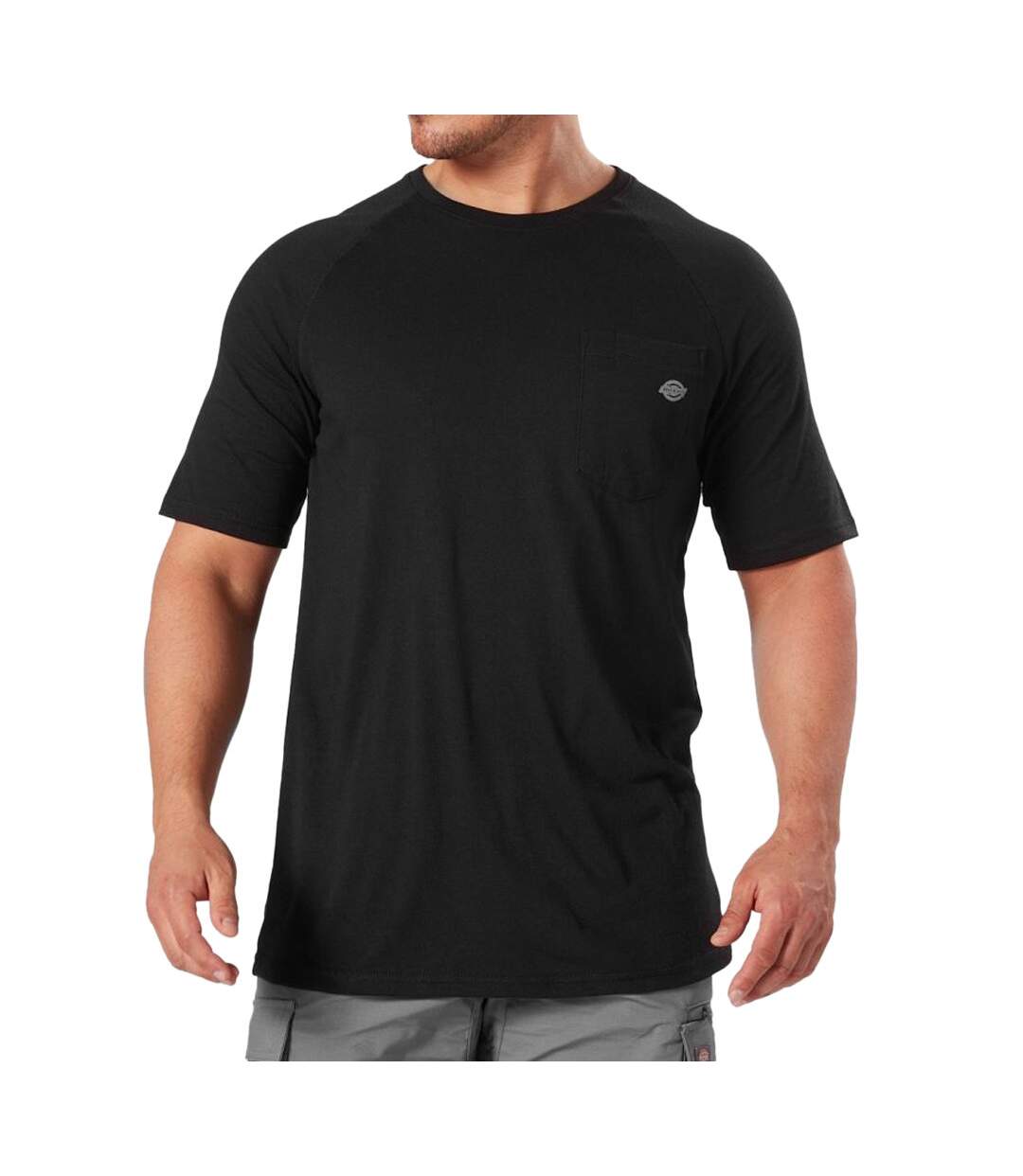 T-shirt Noir Homme Dickies Temp Iq Logo