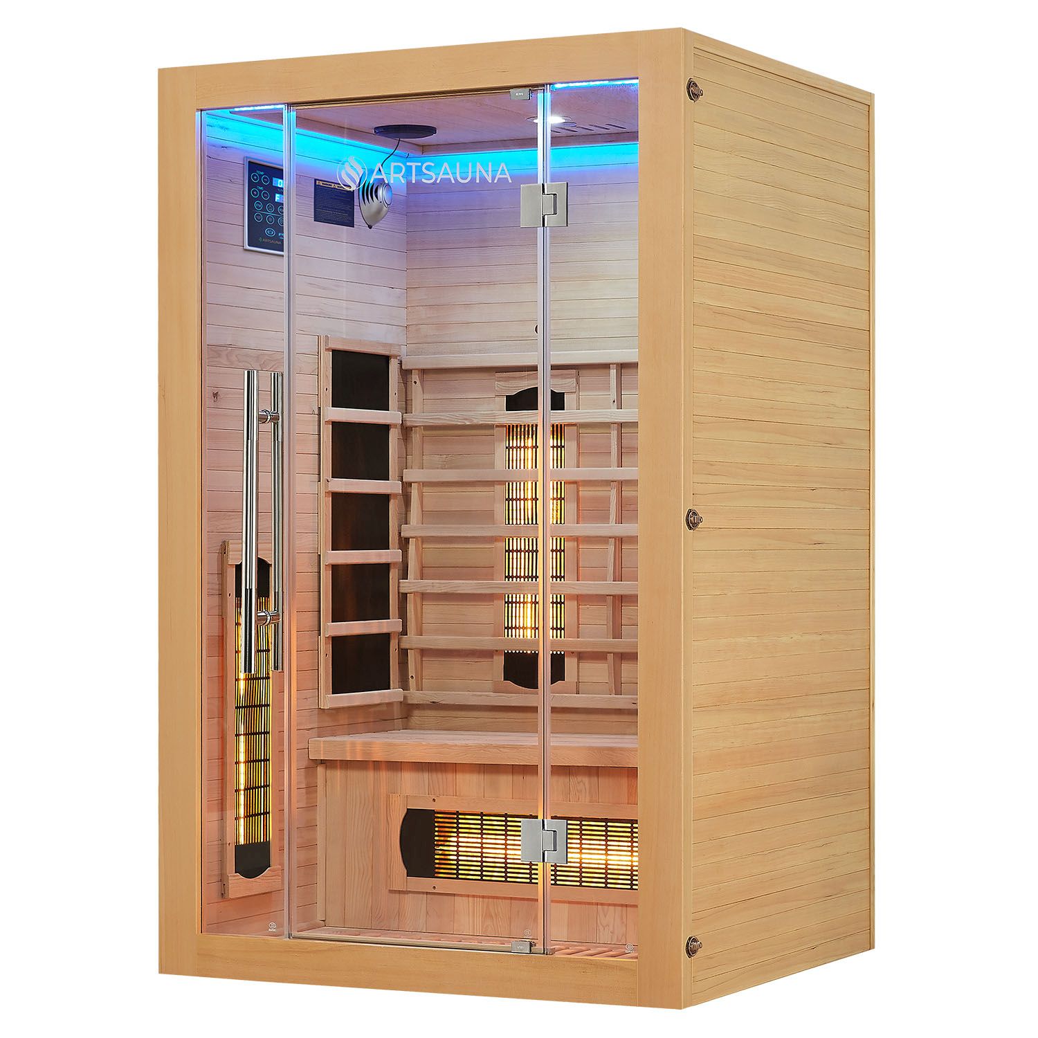 Artsauna Infrarotkabine Kiruna120 Dual Technologie – 5 Vollspektrumstrahler & 3 Flächenstrahler