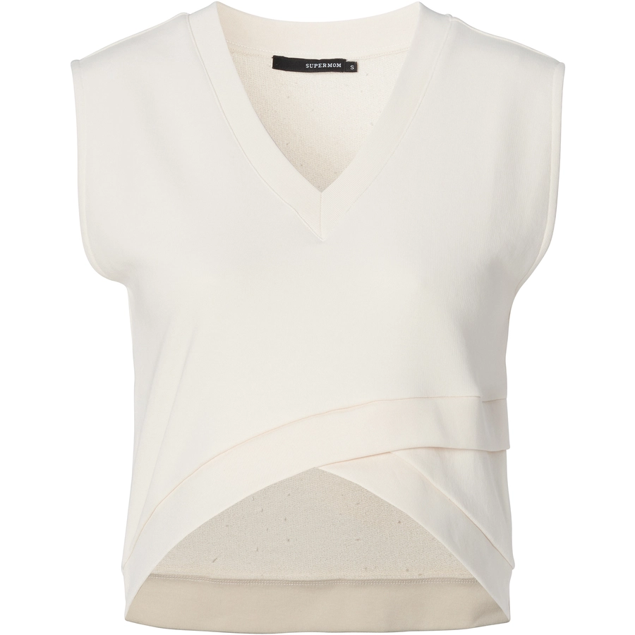 SUPERMOM Top Crop Turtledove