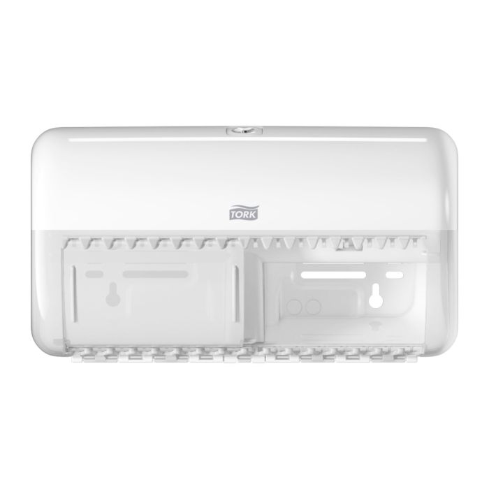 Tork 557000 dispenser voor normale toiletrol T4 duo-box wit traditioneel (557000)