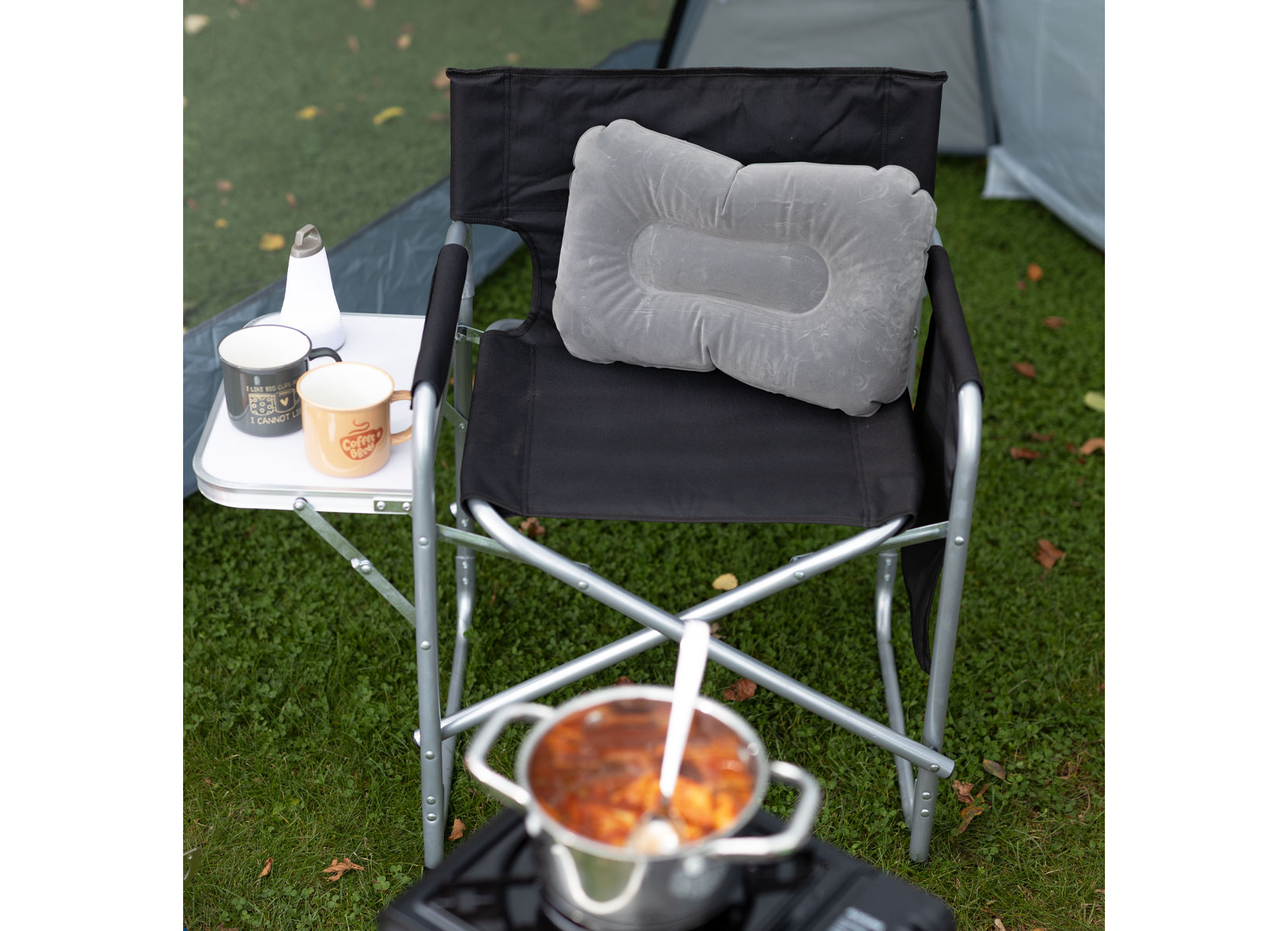Campingstuhl Studio mit Ablagefläche faltbar 80x78,5x50cm