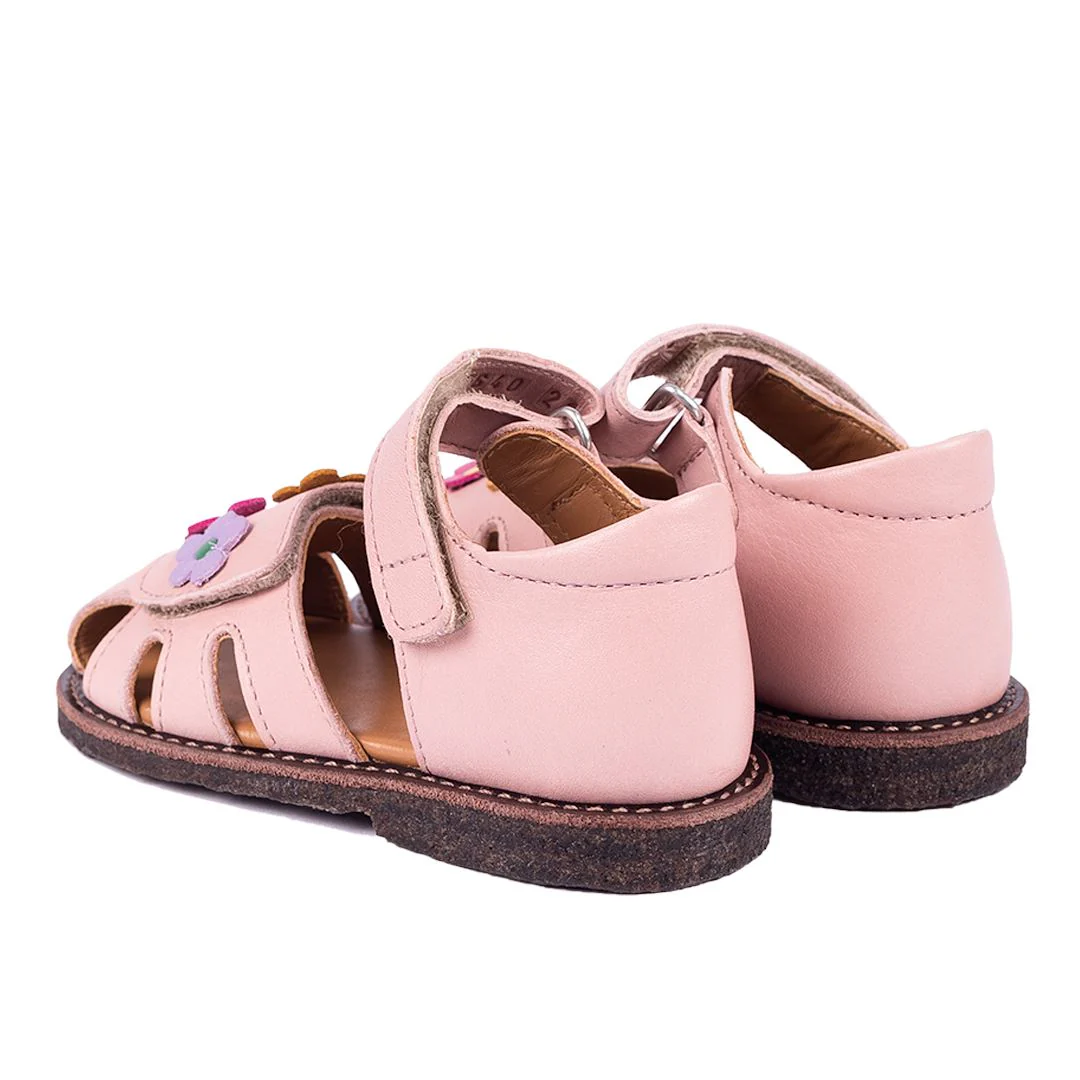 Angulus Begynder sandal med blomsterapplikationer