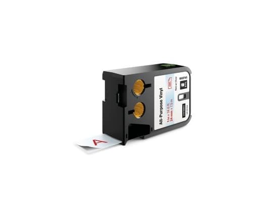 DYMO XTL All-Purpose - Vinyl - rødt på klart - Rull (2,4 cm x 7,5 m) 1 rull(er) merkelapper - for XTL 300, 500