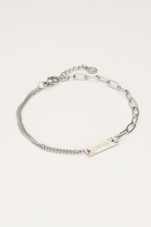 Armband met verschillende schakels amour