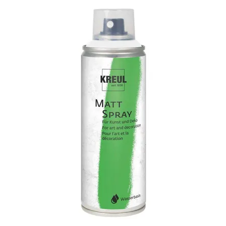 KREUL Matt Spray hochpigmentiert und wasserfest für Innen und Außen, 200 ml, weiß