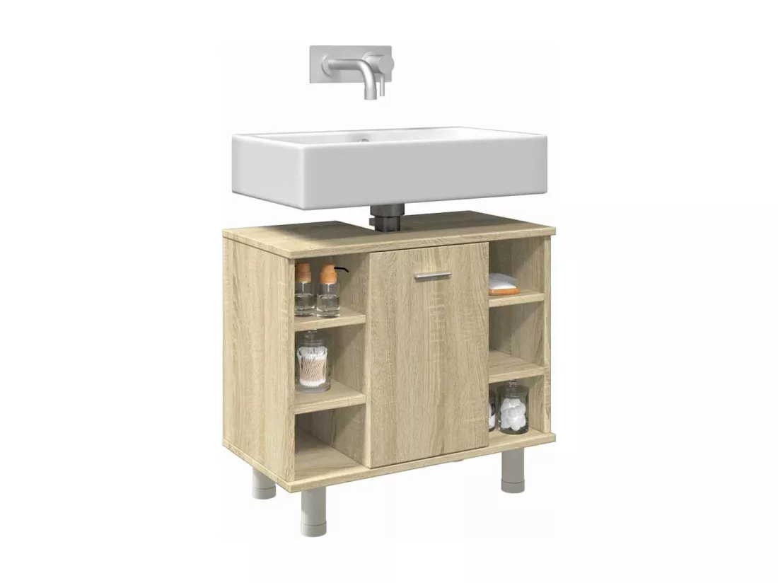 Armoire de salle de bain Chêne sonoma 60x32x53,5 cm Aggloméré
