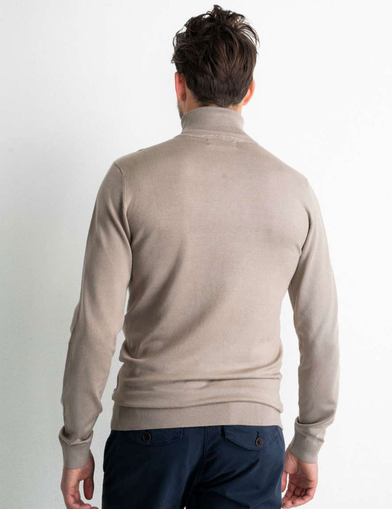 PETROL IND PULL COL ROULÉ HOMME  BEIGE