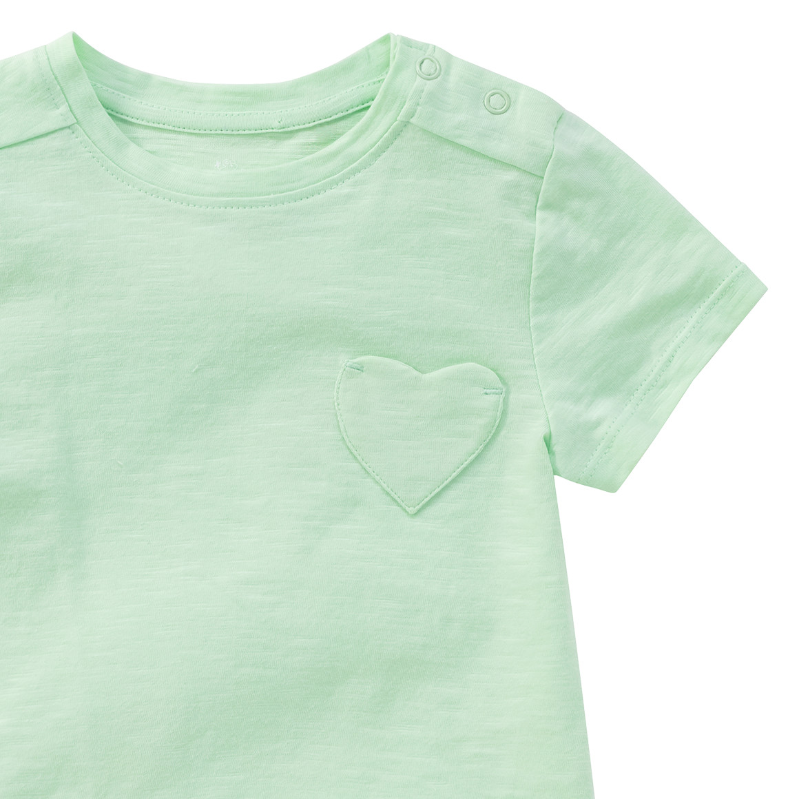 Topomini Baby T-Shirt mit Herz-Tasche hellgrün