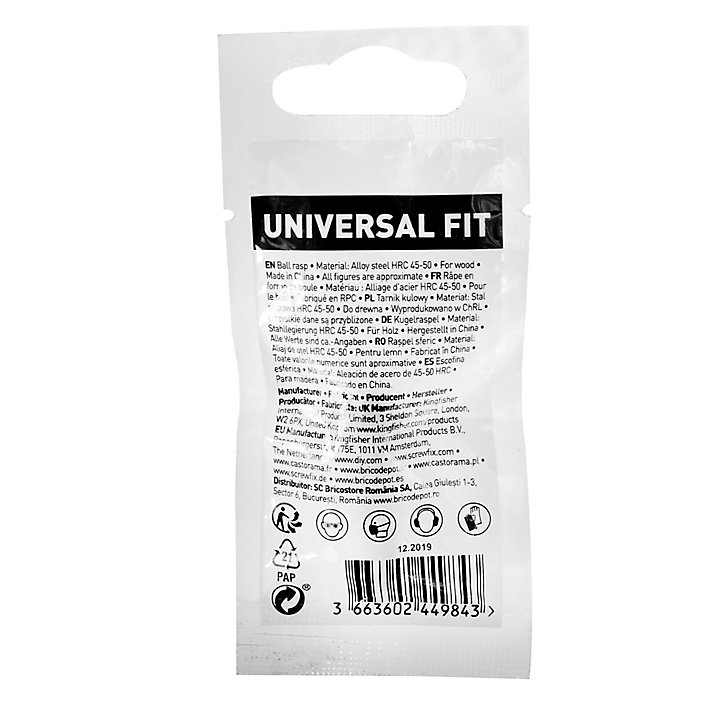 Râpe Universal pour bois support perceuse forme ronde
