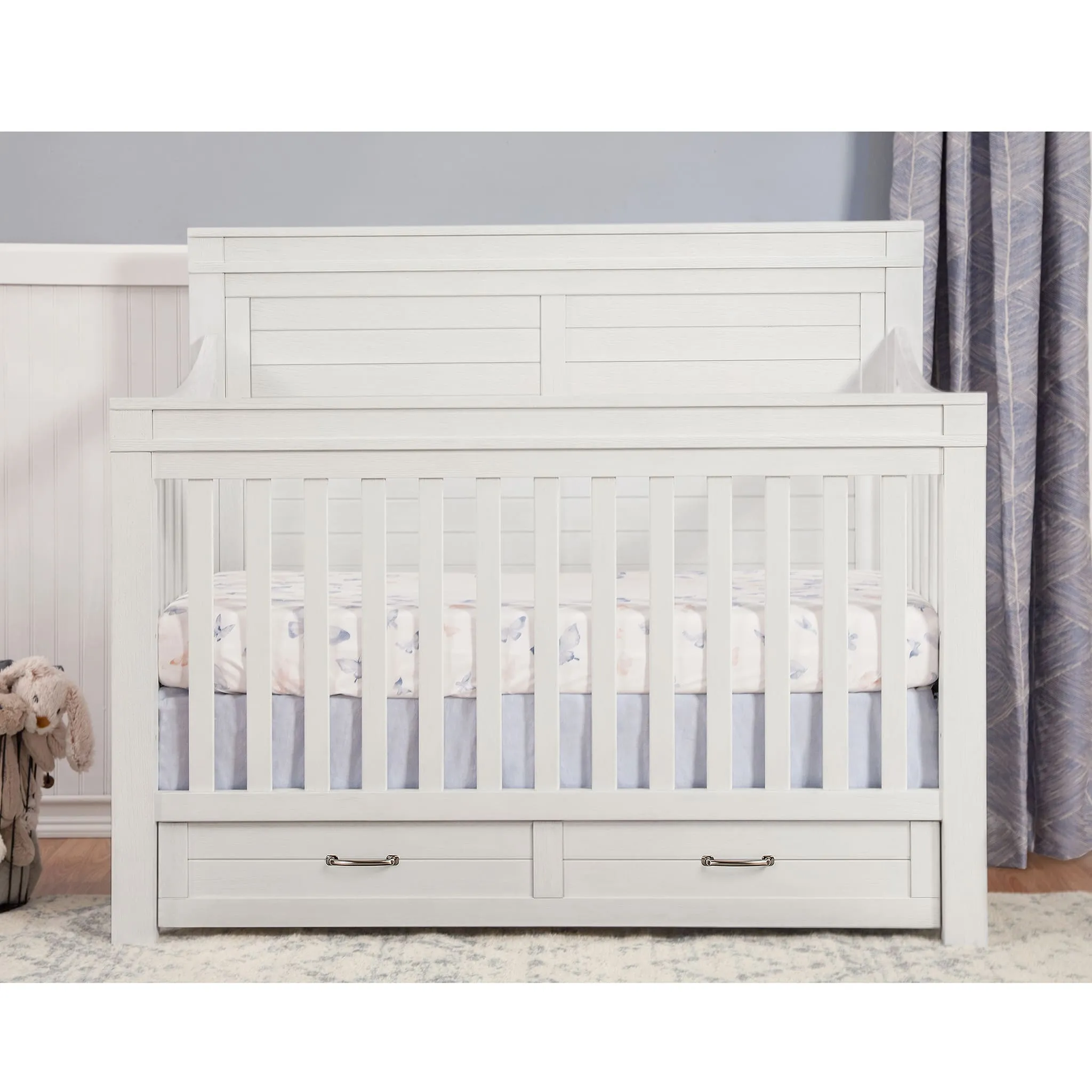 Million Dollar Baby Couchette Convertible 4 en 1 Wesley Farmhouse - Blanc Héritage