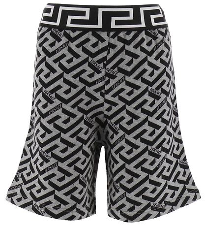 Versace Sweatshorts - Grau Meliert/Schwarz