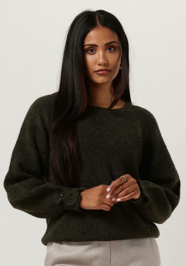 MOS MOSH donkergroene mos mosh trui talli ls knit