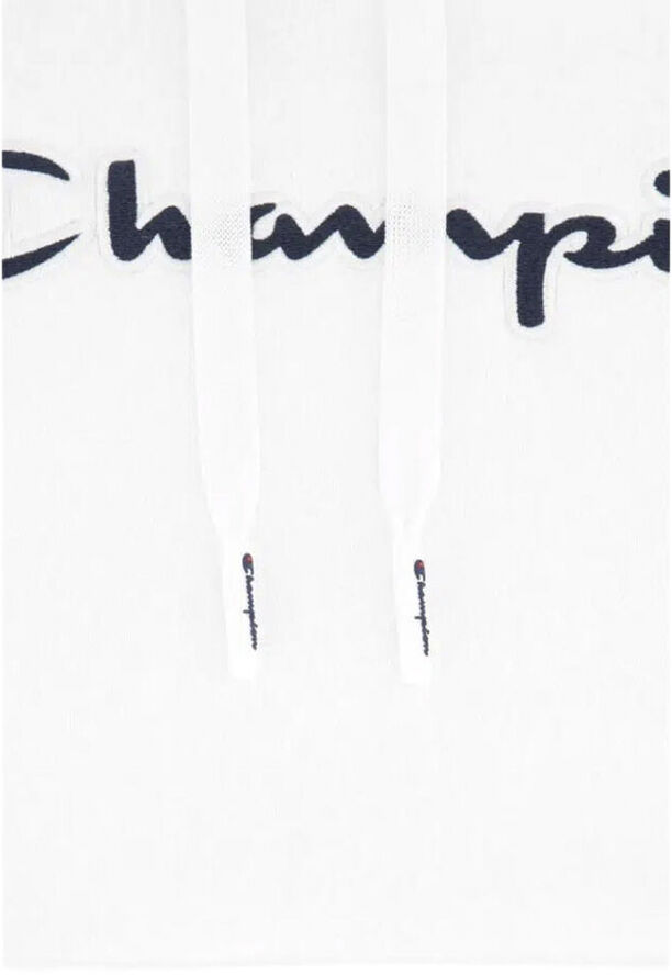 Champion Organic Cotton Blend Script Logo hættetrøje Hvid