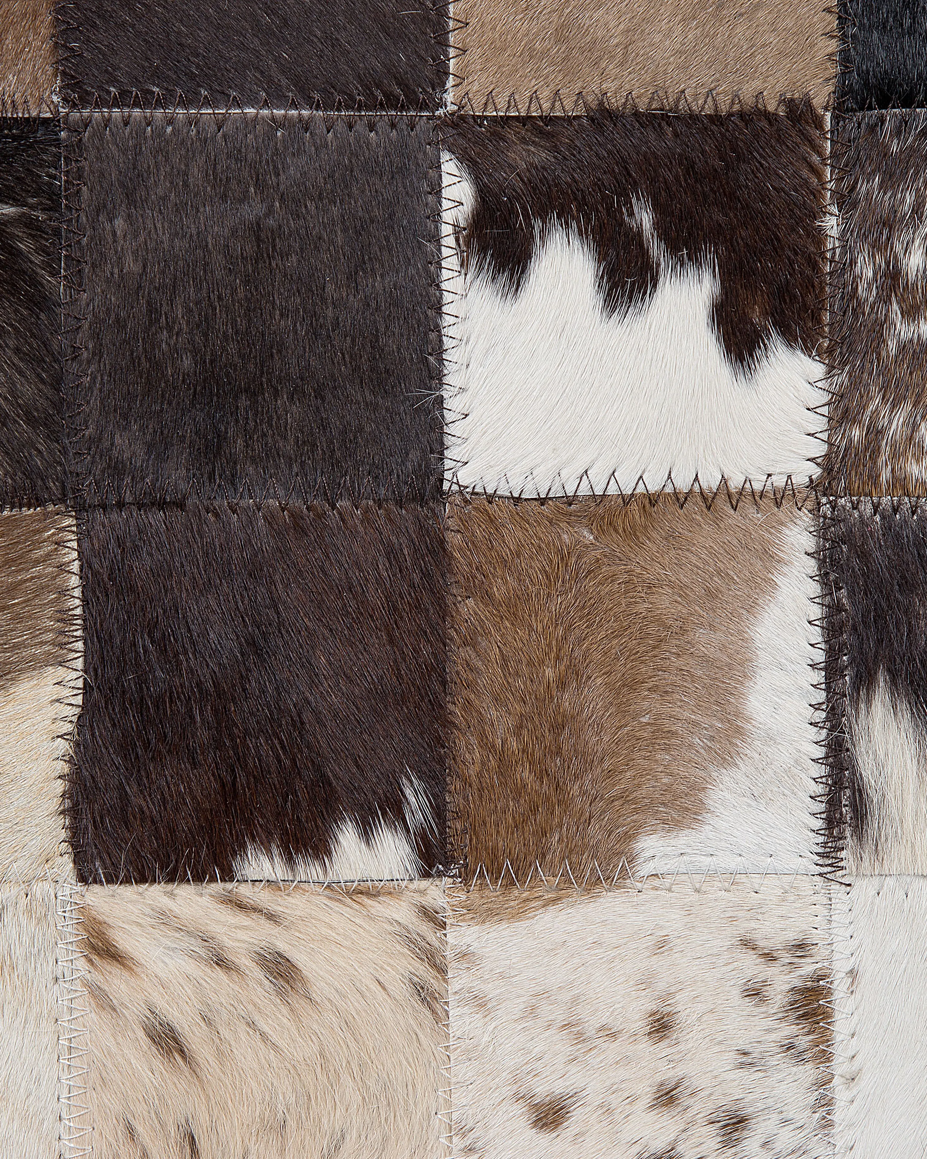 Vloerkleed OKCULU Bruin 140 x 200 cm Leer