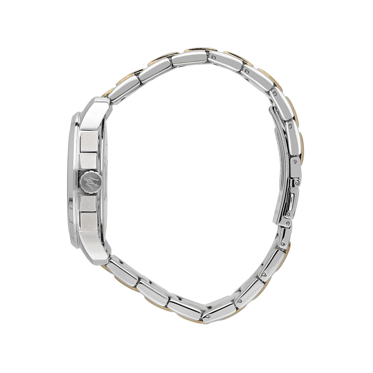 Montre MASERATI homme bracelet acier inoxydable bicolore jaune