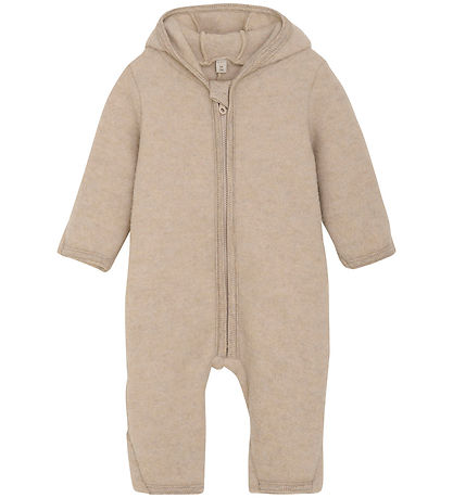 Huttelihut Overall - Wollfleece - Camel Melange m. Ohren