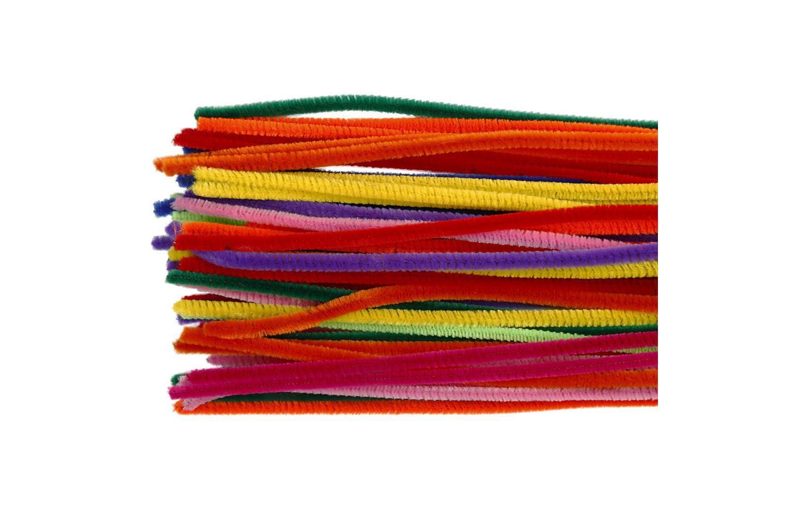 Chenilledraht 6 mm 50 Stück, diverse FarbenPfeiffenreiniger farbig assortiert