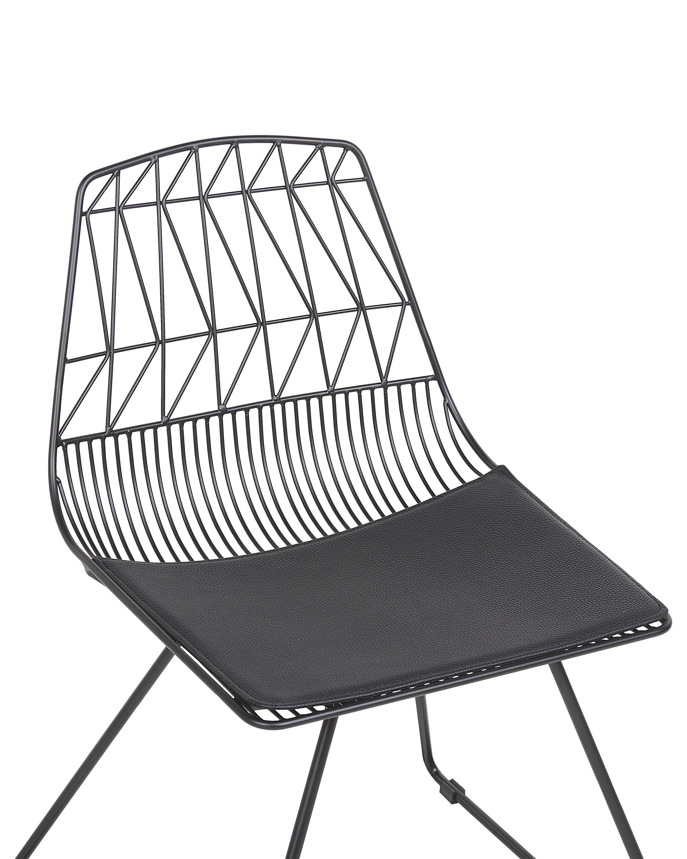 Set van 2 eetkamerstoelen HARLAN Metaal Zwart