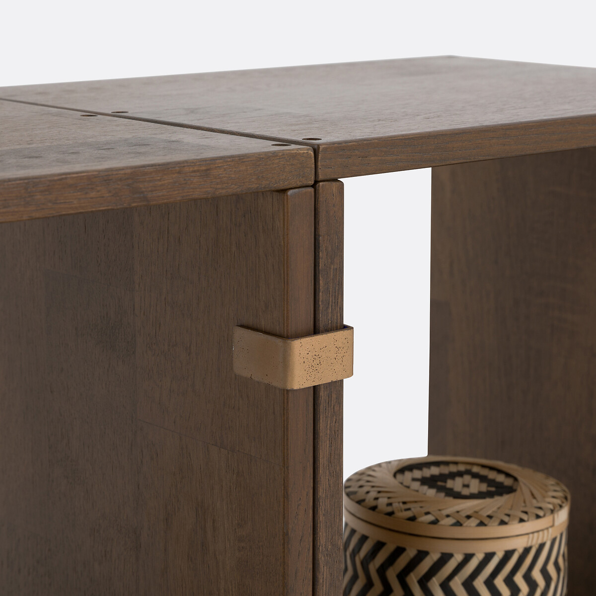 LA REDOUTE INTERIEURS<br>Cubo de arrumação, conjunto de 2, carvalho maciço, Edgar
