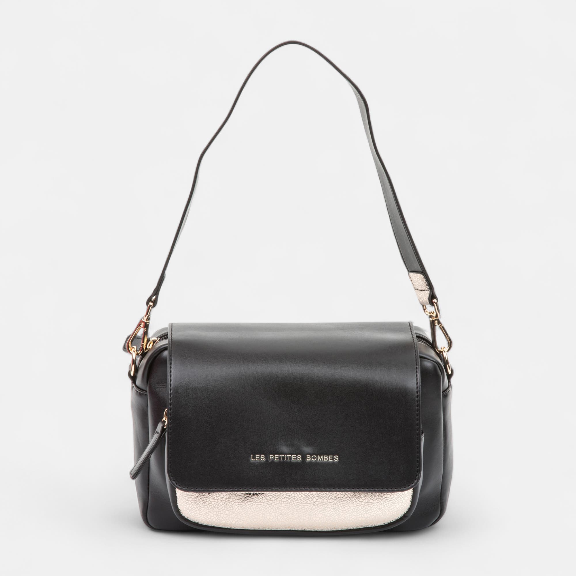 Sac bandoulière or