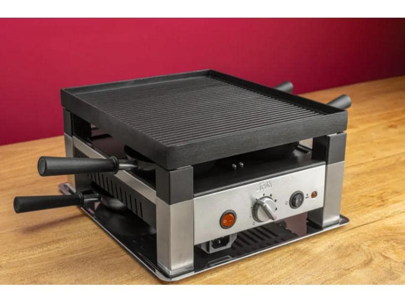 Solis Racletteofen Typ 7910 4 Personen 5 in 1 Tischgrill Gourmet-Set