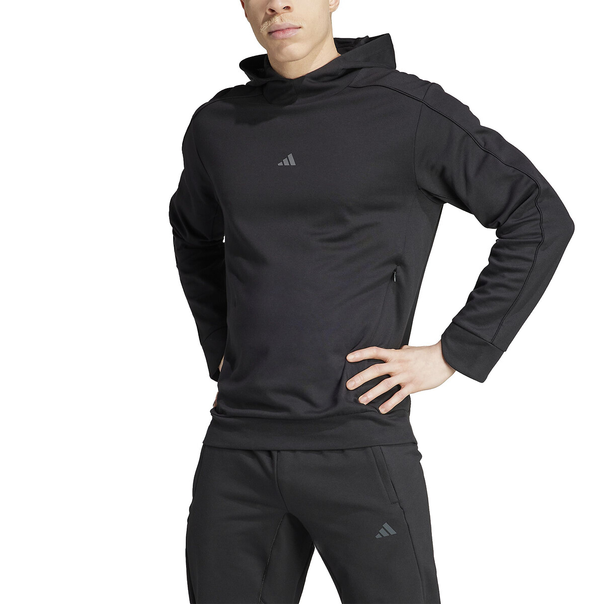 Moletom adidas Performance Yoga, com logo nas costas