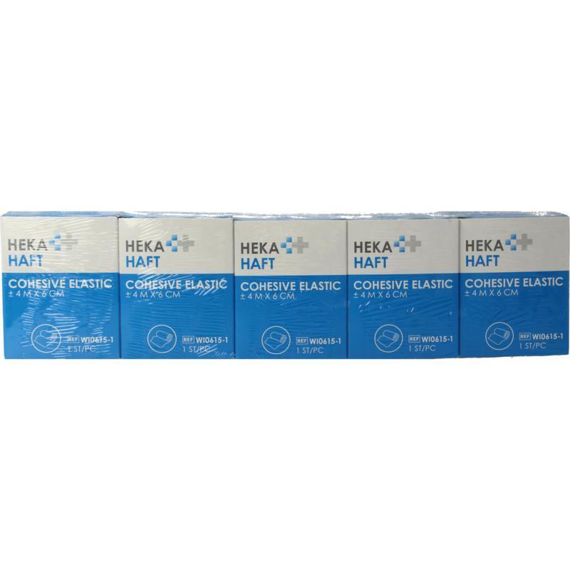 Hekahaft Cohesive windsel 4m x 6 cm 5 Stuks