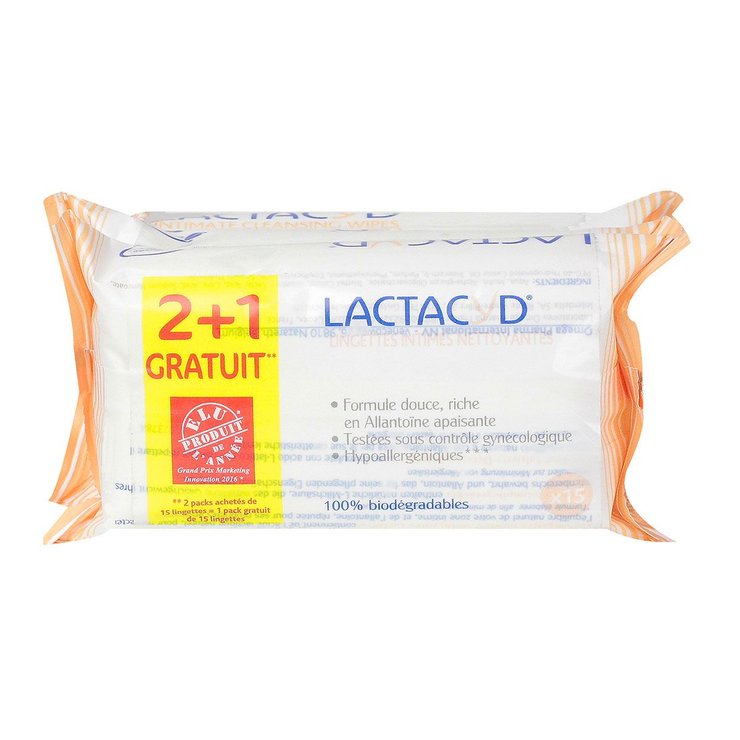 3x15 lingettes intimes nettoyantes